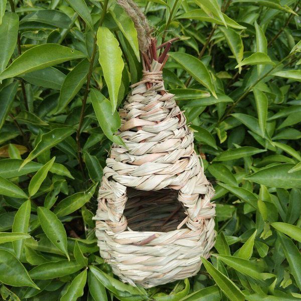 

bird cage handmade straw parrot nest house practical pigeon breeding cages