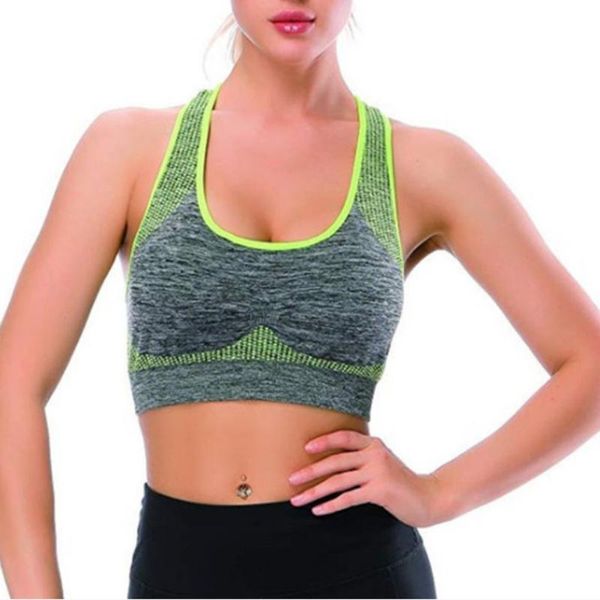 

women\u2021s back beauty sports bra fitness running -proof non-steel ring seamless knitted underwear women's tanks & camis, White