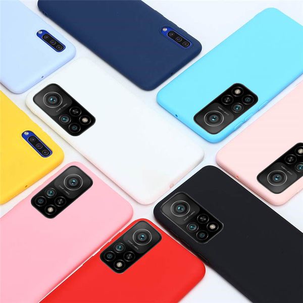 Candy Color Matte Phone Cases Para Xiaomi Redmi Note 10 Pro Silicone TPU Capa Simples Para Redmi Note 10s Note10 Pro 4G Case Fundas