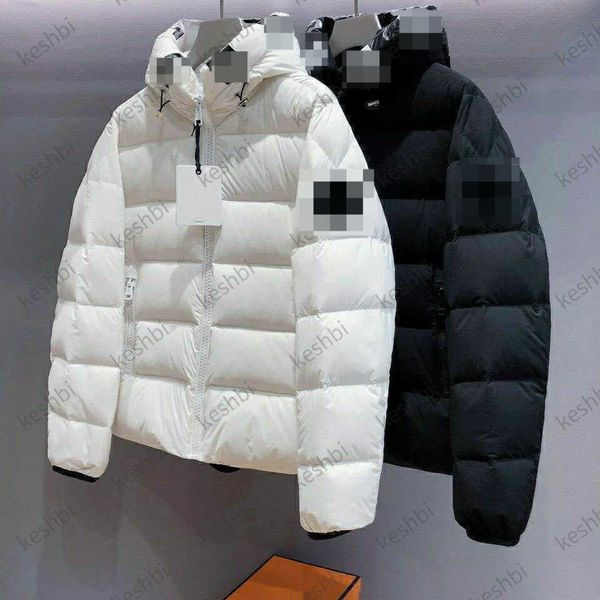 

fashion women men winter letter print puffer jacket warm hooded down coat casual winter padded coat, Black