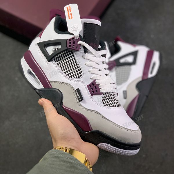 

authentic mens high og 4s saint-germain basketball shoes jumpman 4 white, purple litchi rind luxurys designers portmarket sneakers