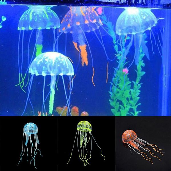 

fish tank decoration artificial swimming luminous effect jellyfish aquarium simulation fluorescence simula decorations