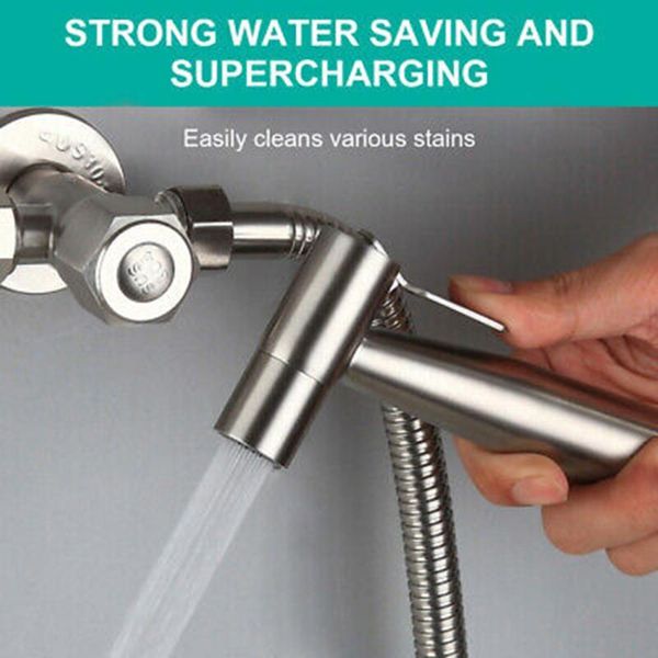

shower head hose toilet bidet sprayer bathroom accessory chrome finish bath set
