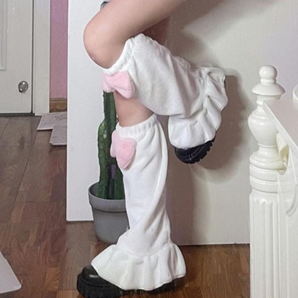 

socks & hosiery 1 pair sweet pink bow plush cute skin-friendly, Black;white