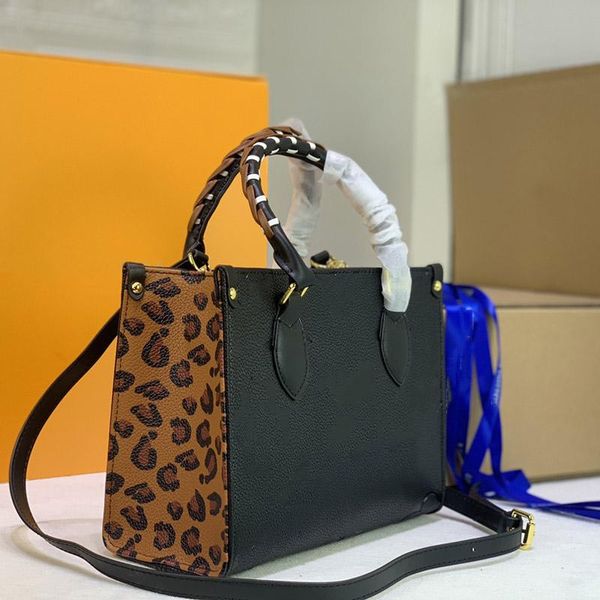 

women luxurys designers bags 2021selling fashion black leopard onthego large capacity shoulder bag backpack size:35-28-15cm 25-19-11cm