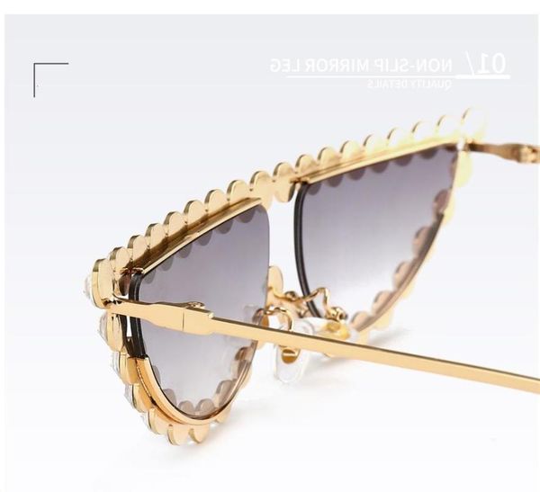 

sunglasses fashionable sun frames womens crystal trendy half frame rimless cat sun glasses sunglasses brand designer rhinestone sunglaasses, Black
