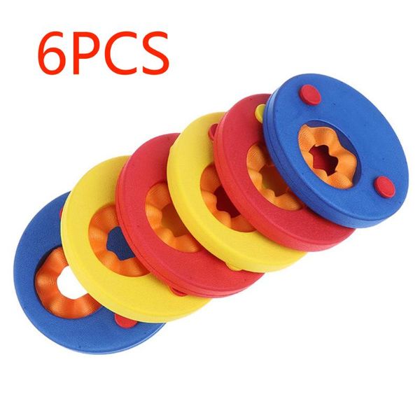 

life vest & buoy 6pcs foam swimming arm swim discs suit floating sleeves children exercises circles adjustable removable accessories