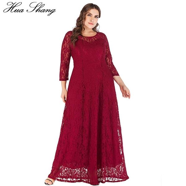 

casual dresses 6xl plus size lace party for evening women autumn winter three quarter sleeve hollow out backless long dress, Black;gray