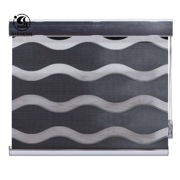 

blinds plain color adjust light semi-blackout wave zebra blind for home shade