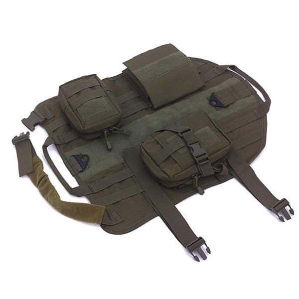 

dog collars & leashes 1*service training k9 vest harness detachable pouch bags outdoor cloth