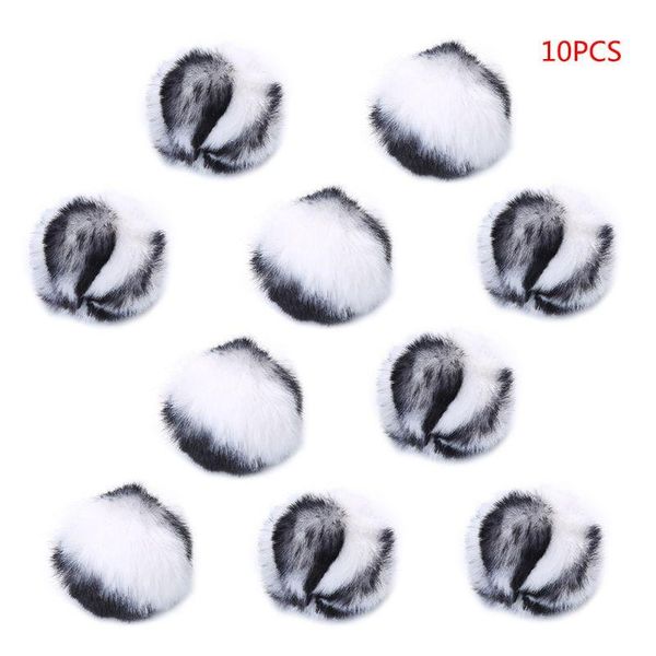 

cat toys 10pcs funny interactive kitten zebra-stripes leopard chewing plush ball
