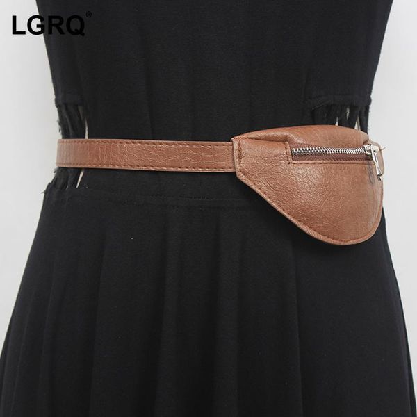 

belts [lgrq] pu leather camel zipper long wide casual belt personality women fashion tide all-match spring autumn 2021 1de2983, Black;brown