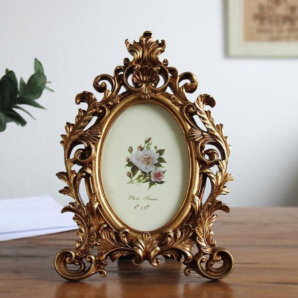 

vintage oval picture frames tablepo holder decor bedroom display gift