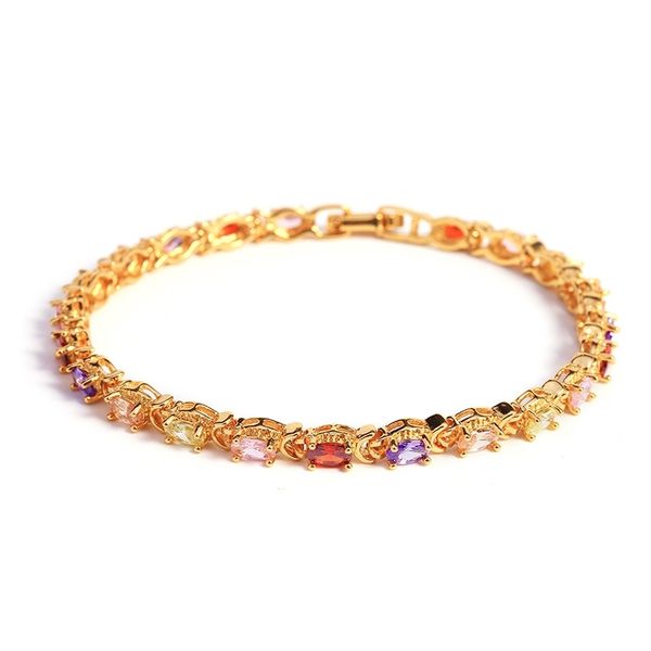 

exquisite luxury colorful zircon bracelet accessories, Black