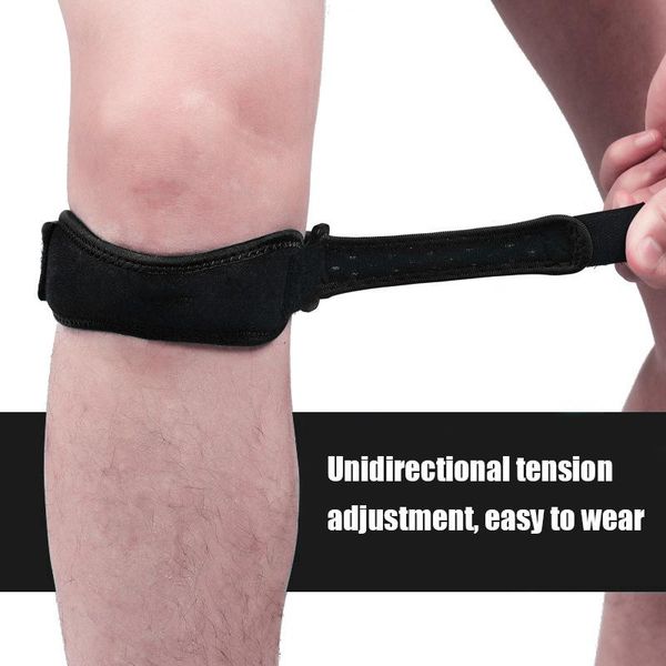 

elbow & knee pads ly soft brace protector belt adjustable breathable patella tendon strap guard support pad ms88, Black;gray