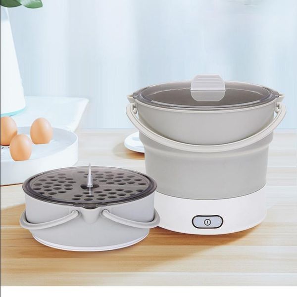 

electric skillets kettle portable boiling pot silicone folding travel