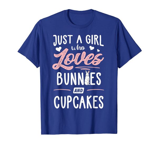 

just a girl who loves bunnies and cupcakes gift women t-shirt, White;black