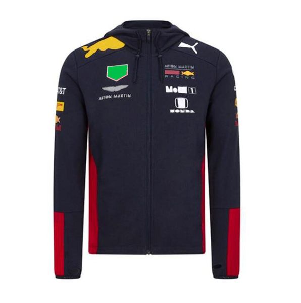 

2021 f1 formula one team racing workwear men's hooded casual jacket sweater plus velvet large size customizable team clothing