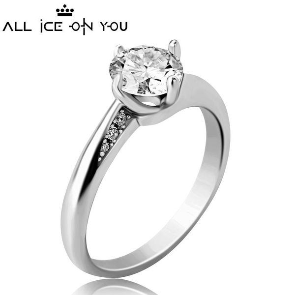 

cluster rings classical real gold plated luxury 925 sterling silver 1ct d color moissanite vvs1 jewelry wedding diamond 6 4law ring women gi, Golden;silver