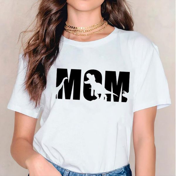

mama mom dinosaur letter print women love clothes tshirts womens mother ladies graphic female tee clothing, White