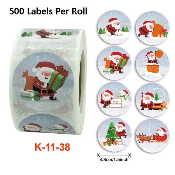 

gift wrap 500pcs 8 designs merry christmas stickers envelope cards package seal label e7cb