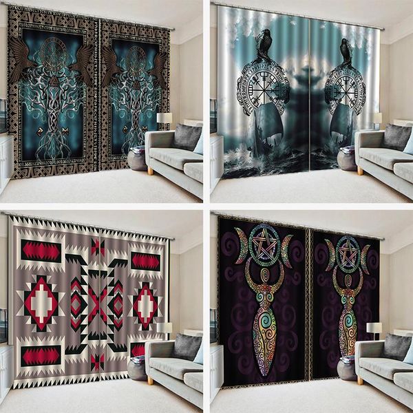 

witchcraft decoration window blackout curtains 3d print for bedroom living room decor treatments curtain & drapes