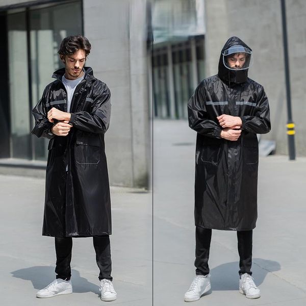 

raincoats mens long raincoat full body rainproof thickened waterproof poncho camouflage climbing capa de chuva moto rainwear eb50yy
