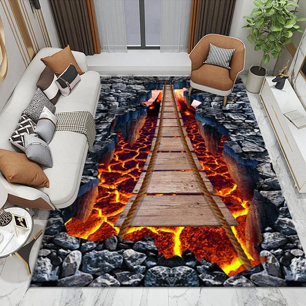 

carpets 3d illusion carpet nordic luxury home decoration area rugs geometric rectangle for living room bedroom floor mat