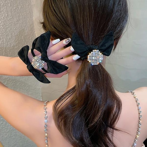 

hair clips & barrettes fashionable women's black bowknot ring elegant headband all-match face wash accessories for women, Golden;silver