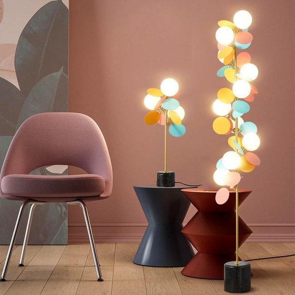 

modern ins petal led floor lamp forlliving room lights standing bedroom bedside indoor decor stand lighting fixtures lamps