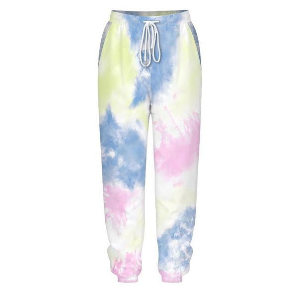 

fashion women girls sports pants tie dye casual sweatpant oversize streetwear athletic trousers jogging pant with pockets running, Black;blue