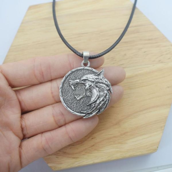 

chains 12pcs wizard wolf head pendant necklace for men's jewelry, Silver