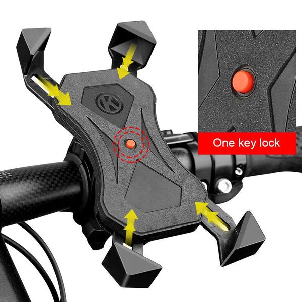 

car & truck racks bicycle motorcycle cell phone holder charger one key auto lock mount for 3.5-7in mobile phones xd88