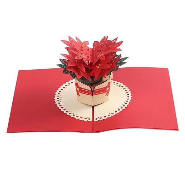 

greeting cards 1pc party festival blessing flower design