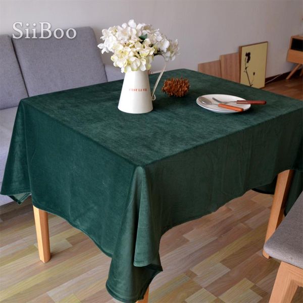 

european simple vintage style solid pink blue dark rectangle square velvet tablecloth for home outdoor nappe de velours sp5837 table cloth