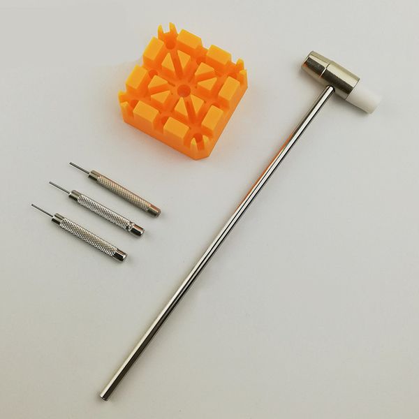 Bracelet Link Repair Removedor Ferramenta Hammer Soco Pins Strap Kit Kit de ferramentas de acessórios do medidor