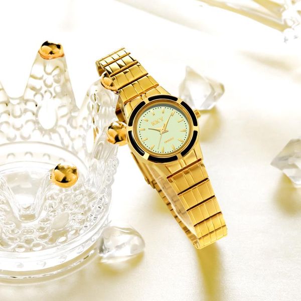 

wristwatches golden watch women creative stainless steel women's bracelet watches female kky gold clock ladies relogio feminino montre, Slivery;brown