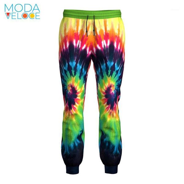

men joggers tie dye 3d print sweatpants 2021 yellow slim fit long sleeve teen men's pants, Black