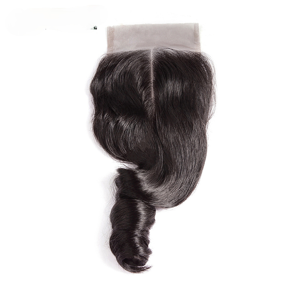 

onecut hair loose wave 4x4 p brazilian remy hair natural color 4x4 loose wave lace closure 100% human hair, Black;brown