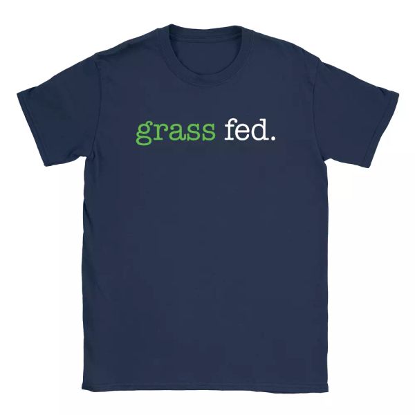 

grass fed mens t-shirt vegan vegetarian gift present, White;black