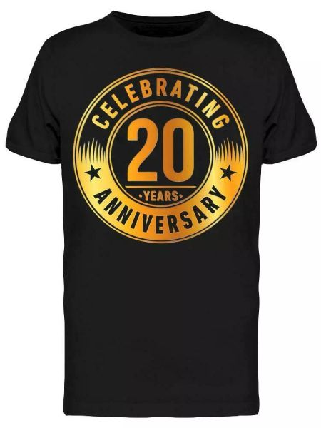 

Celebrating 20 Years Anniversary Tee Men's -Image by Shutterstock, White;black
