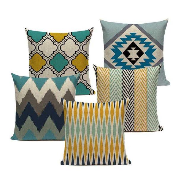 

cushion/decorative pillow quality high cushion covers custom colorful modern geometric fabric art car pillows square seat decor printed case