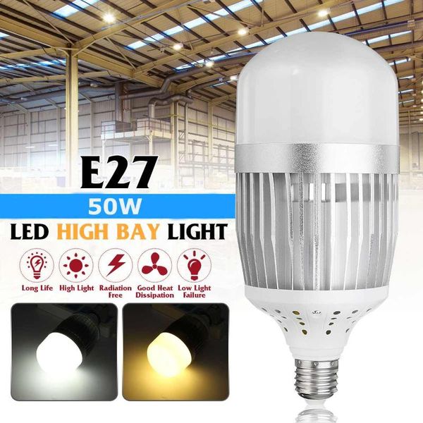 

bulbs 50w e27 super bright high power led globe bulb smd3030 30leds bay light factory workshop lighting lamp ac85-265v