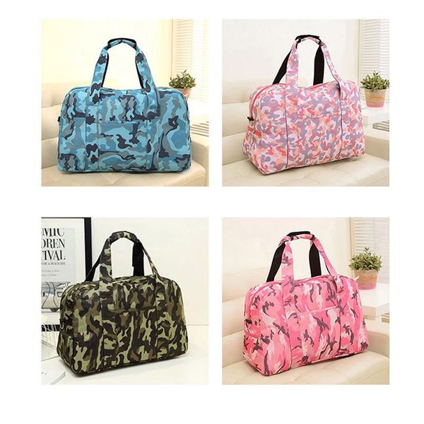 

outdoor bags women fashion short distance travel luggage bag female handbag large capacity camouflage oxford weekend package