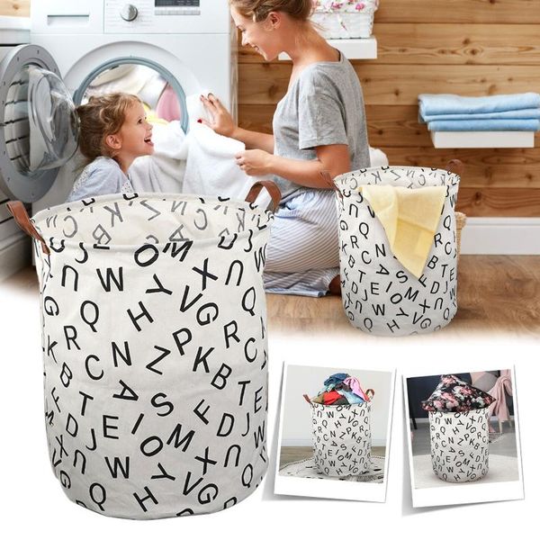 

laundry bags 1pc foldable basket large capacity hamper dirty clothes storage organizer bucket homehold bag #tp