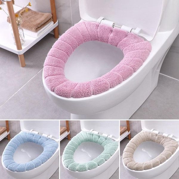 

toilet seat cover warm soft washable mat home decor closestool case lid accessories bathroom covers