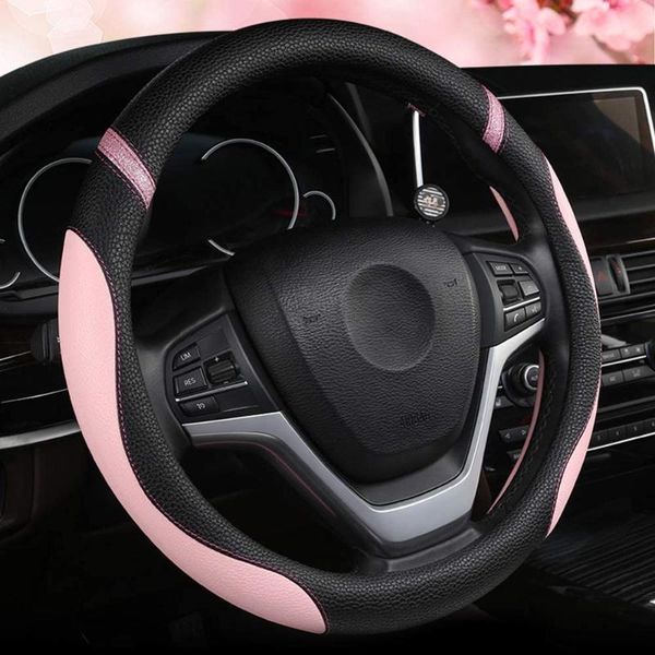 

steering wheel covers universal leather cover for women car 15 inch