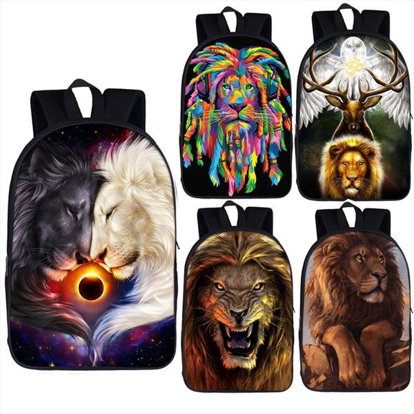 

cool galaxy lion backpacks day night wolf backpack for teenage boys girls student school bags children daily bag shoulder