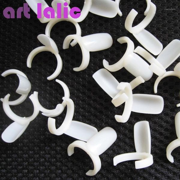 

pcs acrylic full nail tips polish uv gel color pops display art ring style tips1, Red;gold