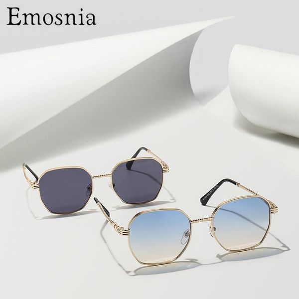 

sunglasses emosnia steampunk fashion men women 2021 gold metal frame vintage round gradient lens sun glasses uv400 eyewear, White;black